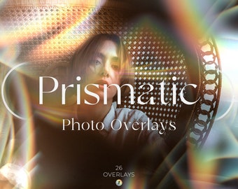 Prism Photo Overlays | Rainbow Light, Crystal Shine Overlay, Light Leaks, Photoshop Crystal Prism Overlays, Creative Light