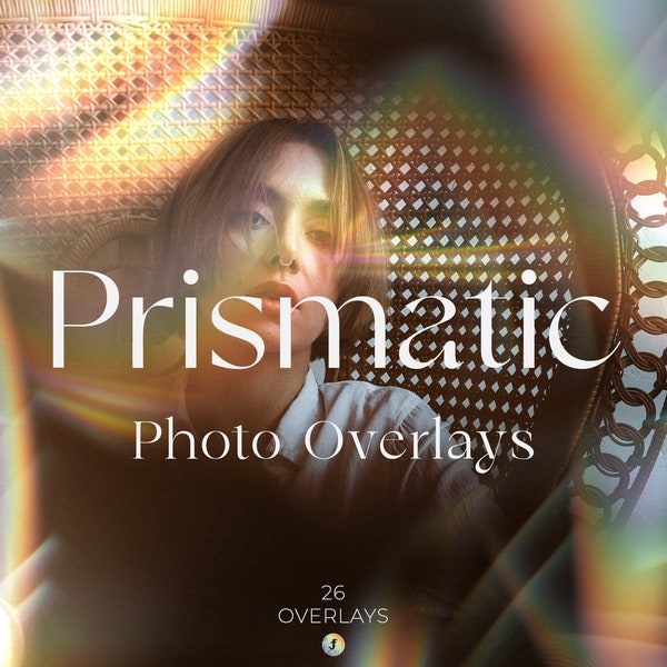 Prism Photo Overlays | Rainbow Light, Crystal Shine Overlay, Light Leaks, Photoshop Crystal Prism Overlays, Creative Light