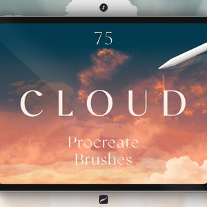 75 Cloud Procreate Brushes | Cloud Brush Set for Procreate, Cloud Stamps, Dynamic Cloud Brushes