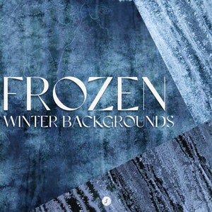 Frozen Digital Paper | Freezing winter digital paper, Winter fantasy, white Christmas, frost paper, blue winter background, snowy backdrop