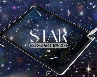Star Procreate Brushes | Dynamic Space Stamp Brush Set, Star Glitter Stamps, Galaxy Procreate, Celesital Procreate Brush Set, Procreate Star