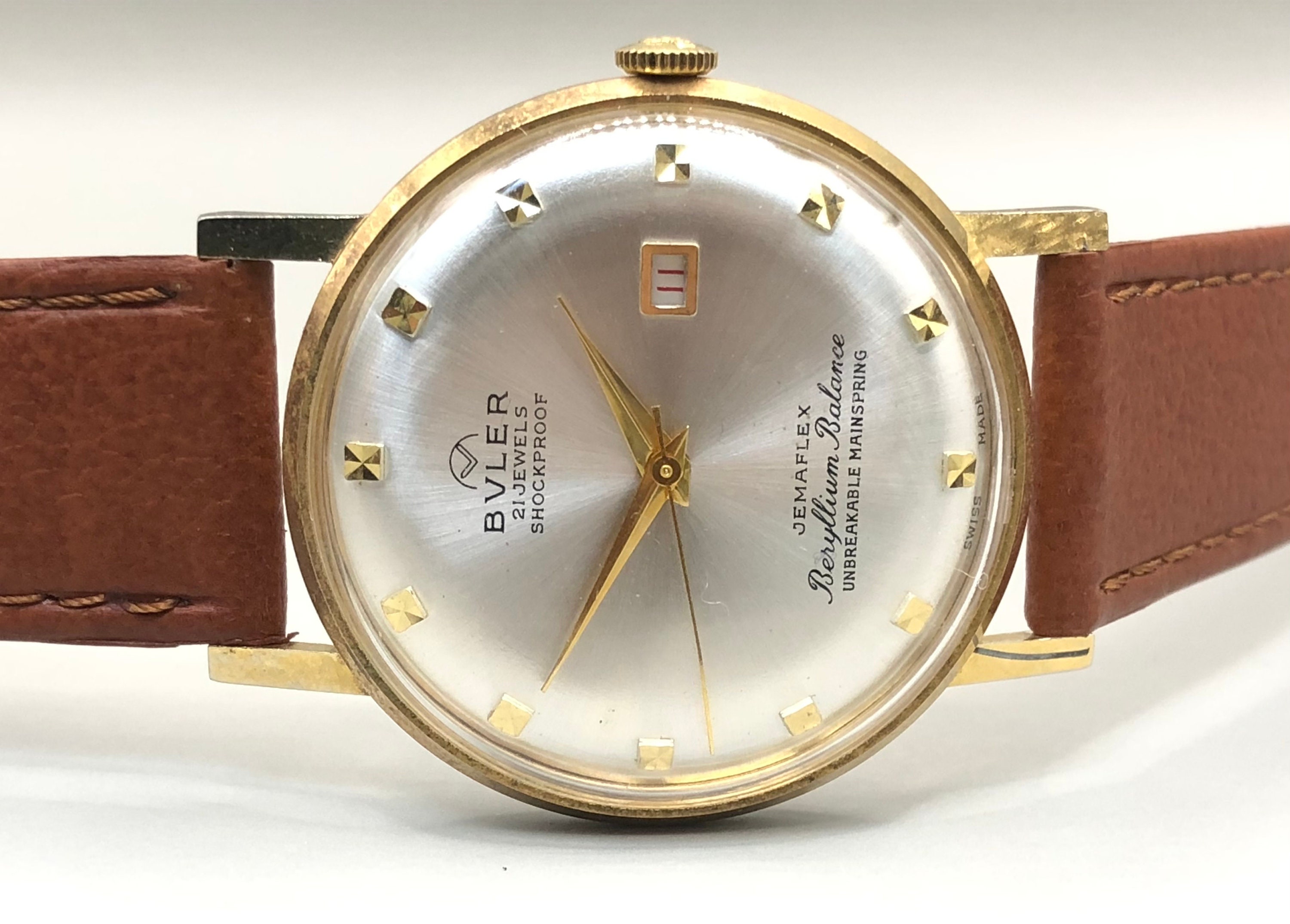 Buler Jemaflex Vintage 21 Jewel Manual Wind Wristwatch With Beryllium Balance. Etsy UK