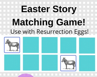 Easter Story Matching Game - PDF Print, Resurrection Egg Companion, Digital Download, Sunday School Printable, Easter Activity