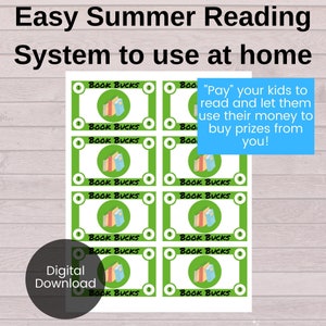 Summer Reading Program for Kids, Easy Summer Reading Incentive, Printable Reading Tracker for Reading Program image 1