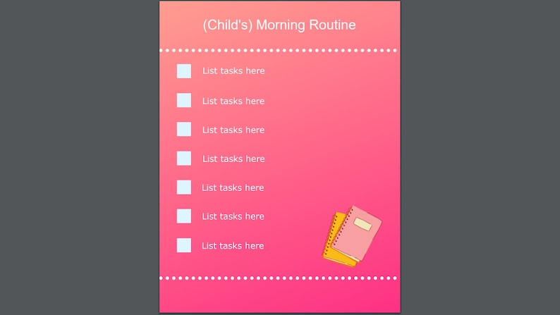 Read About Amy S Morning Routine In Your Notebook Morning Routine Chart for Kids, Printable Morning Checklist, Editable