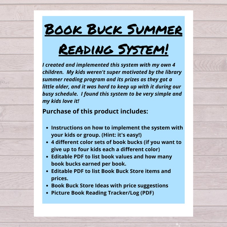 Summer Reading Program for Kids, Easy Summer Reading Incentive, Printable Reading Tracker for Reading Program image 3