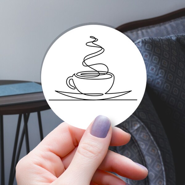 Coffee Cup Stickers Etsy
