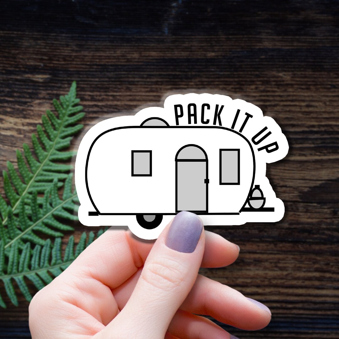 Vintage Camper Van Sticker Pack It up Travel Adventure Sticker for ...