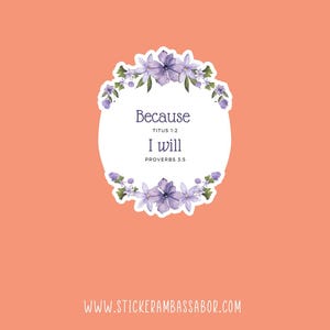 Titus 1:2 Sticker Proverbs 35 Religious Gift Vinyl Sticker Bible Verse ...