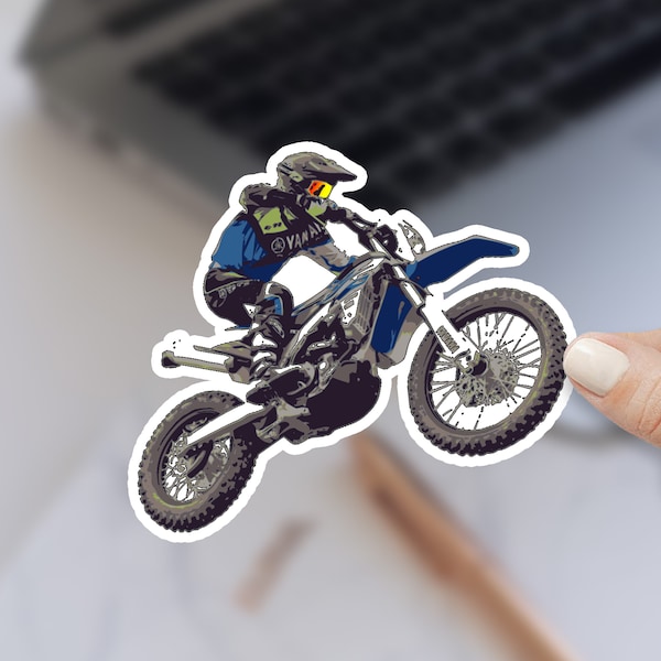 Motocross Sticker Dirt Bike Decal outdoor adventure, extreme sports, thrill-seekers, motocross enthusiast, moto-inspired, vinyl sticker