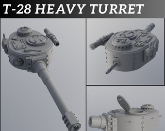 Grimdark T28 Heavy Turret compatible with Imperial and Space Marine vehicles