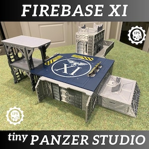 3dgedrucktes Imperial Firebase Gelände für Scifi Tabletop War-Gaming 28mm 32 mm