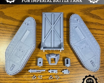 Umrüst-Seitenteile, untere Wanne & vorderer Waffenhalter für einen Imperialen Kampfpanzer