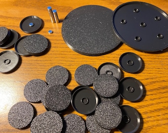 Round and Oval Bases for miniatures wargaming magnet-ready 25mm, 28mm, 32mm, 40mm, 50mm, 60mm