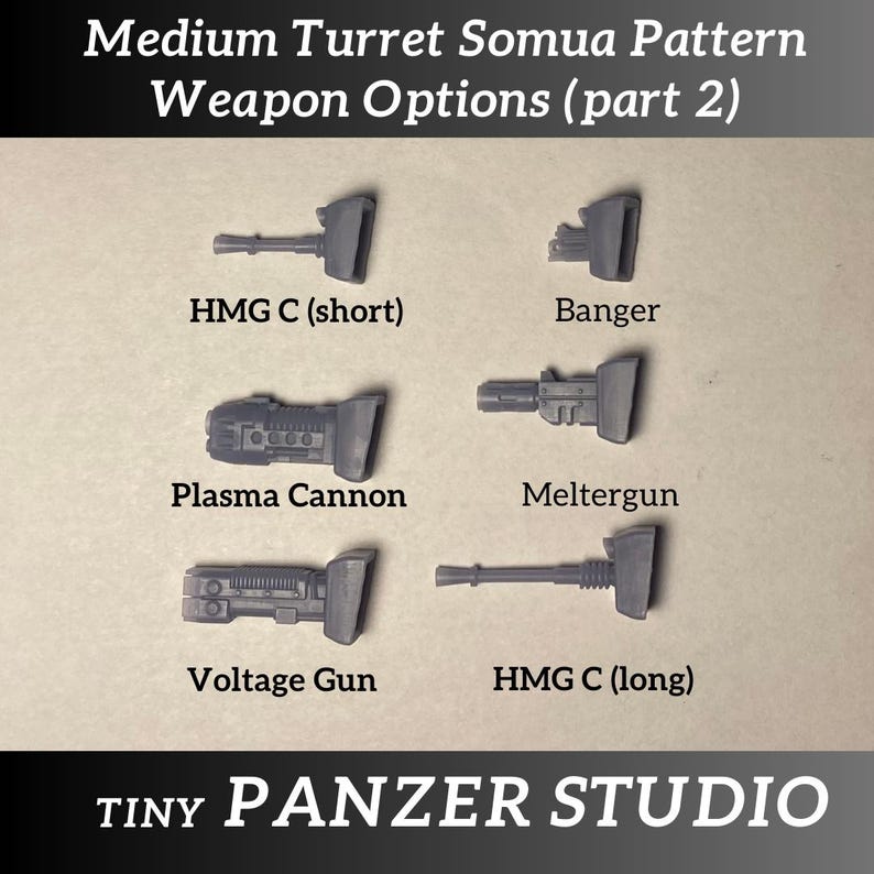 Turret Writing Pattern Medium Turret, Somua Pattern - Etsy