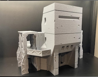 3dprinted grimdark Imperial Bastion terrain for scifi tabletop wargaming 28mm scale