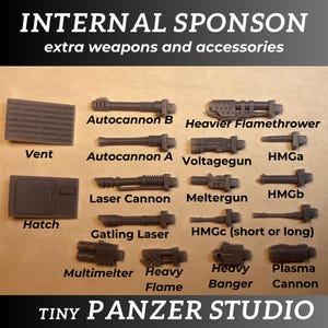 Extra Weapons and Accessories for Internal Sponson Kit
