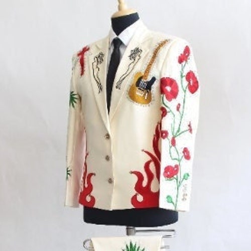 Men Two Piece Western Designer Suit Custom Made Embroidered Etsy