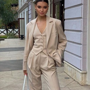 3 piece women's pant suit