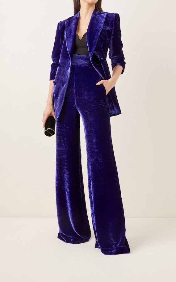 Velvet suit trousers - Women