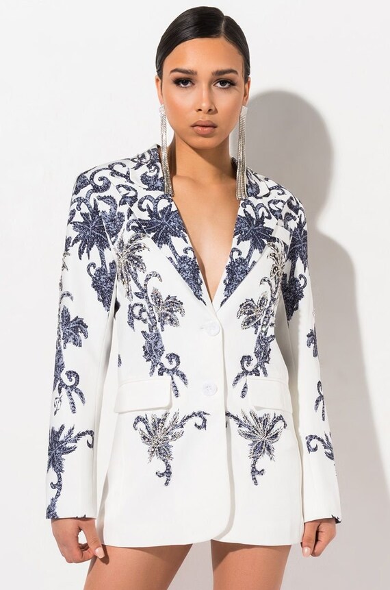 Women Custom Made White Shorts Suit Set Two Piece Premium Etsy