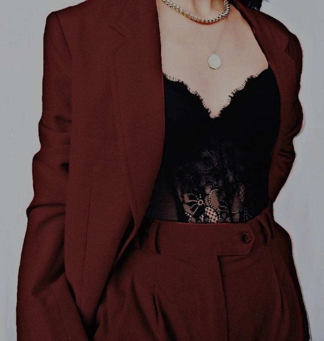 Lace top under best sale blazer
