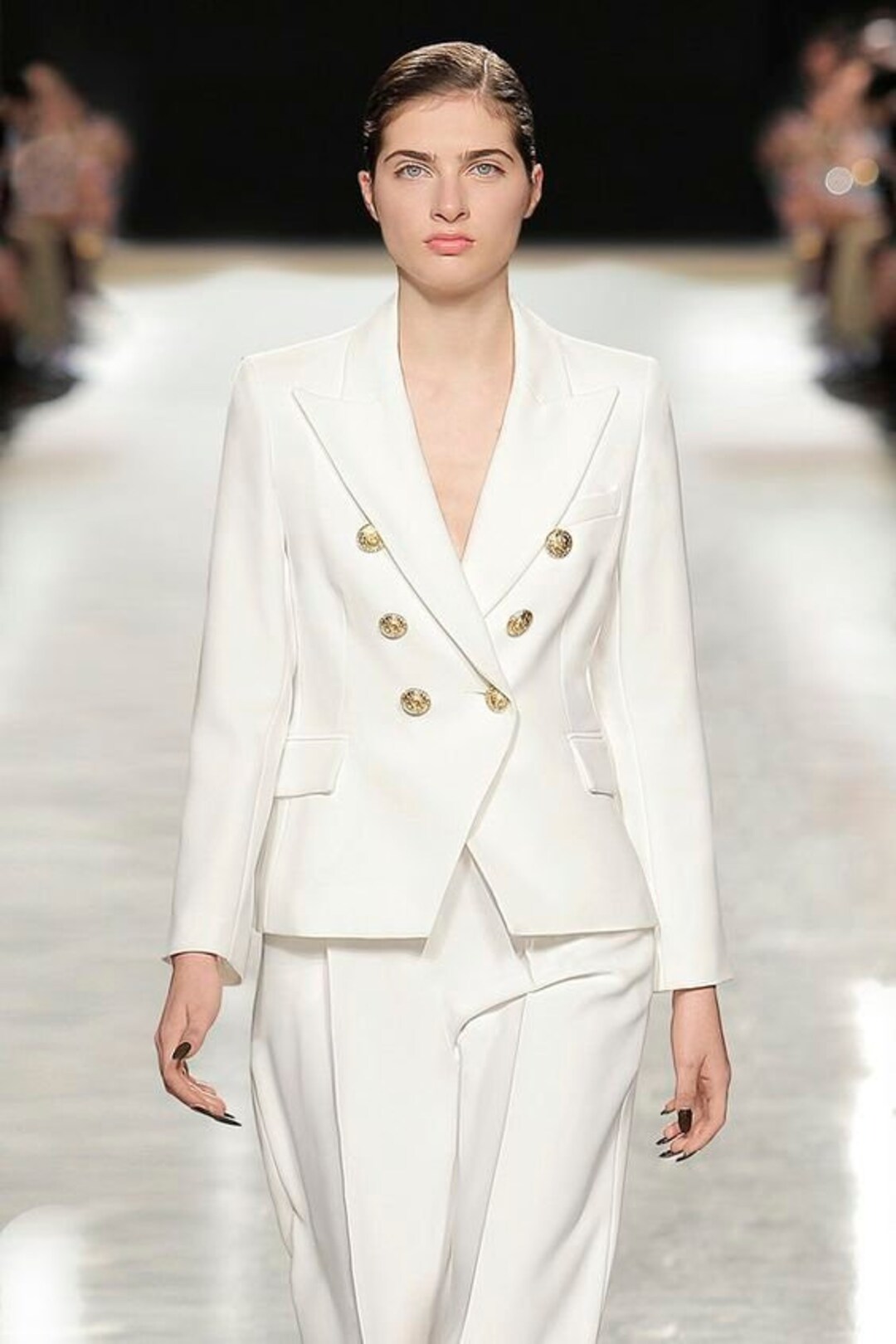 Women White Pant Suit Custom Made Designer Two Piece Double Etsy