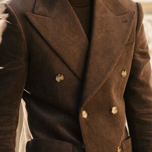 Men Brown Corduroy 2 Piece Suit Customized Formal Pantsuit - Etsy