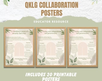 Poster di collaborazione QKLG 8 - Collegare NQS, principi, pratiche, teorici e gli 8 modi aborigeni di apprendimento