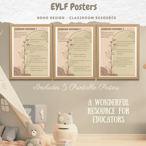 EYLF Learning Outcome Posters - Updated to V2 - Boho Design