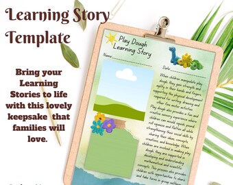 Playdough learning story hotsell