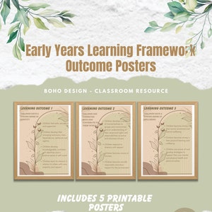 EYLF Lernziel Poster - Updated to V2 - Boho Design