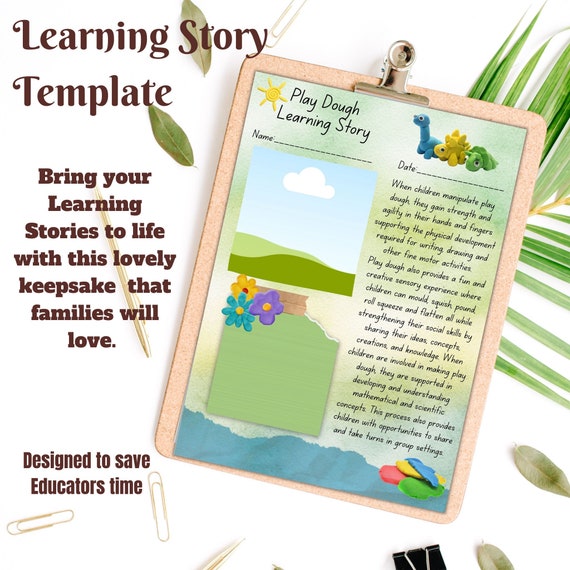 Play Dough Learning Story Observation Template Etsy