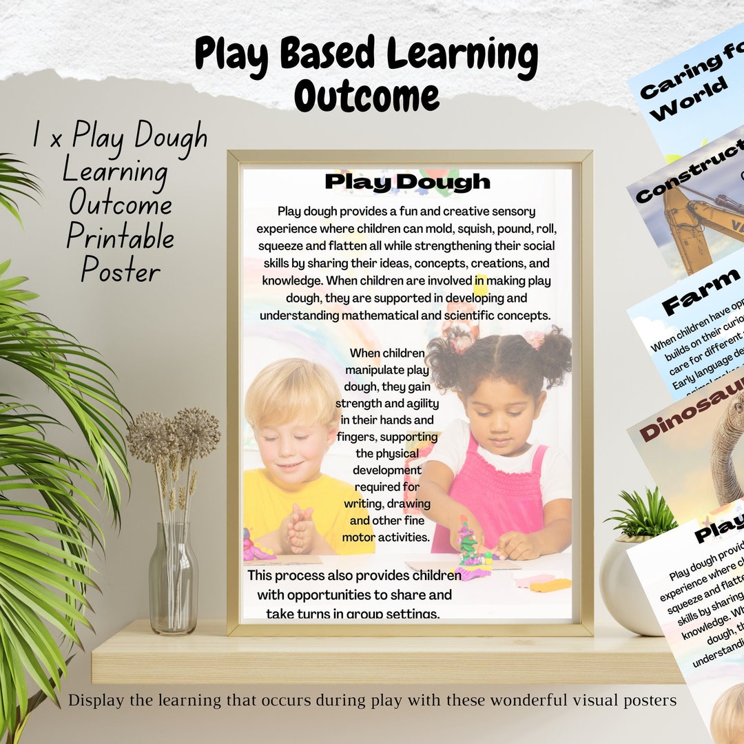 Play Dough Learning for Children Printable Poster, Teacher Resources, Homeschool