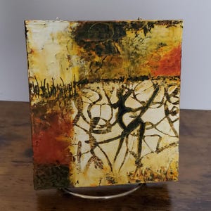 The Brambles - Original Cold Wax and Oils on Cradled Wood Board