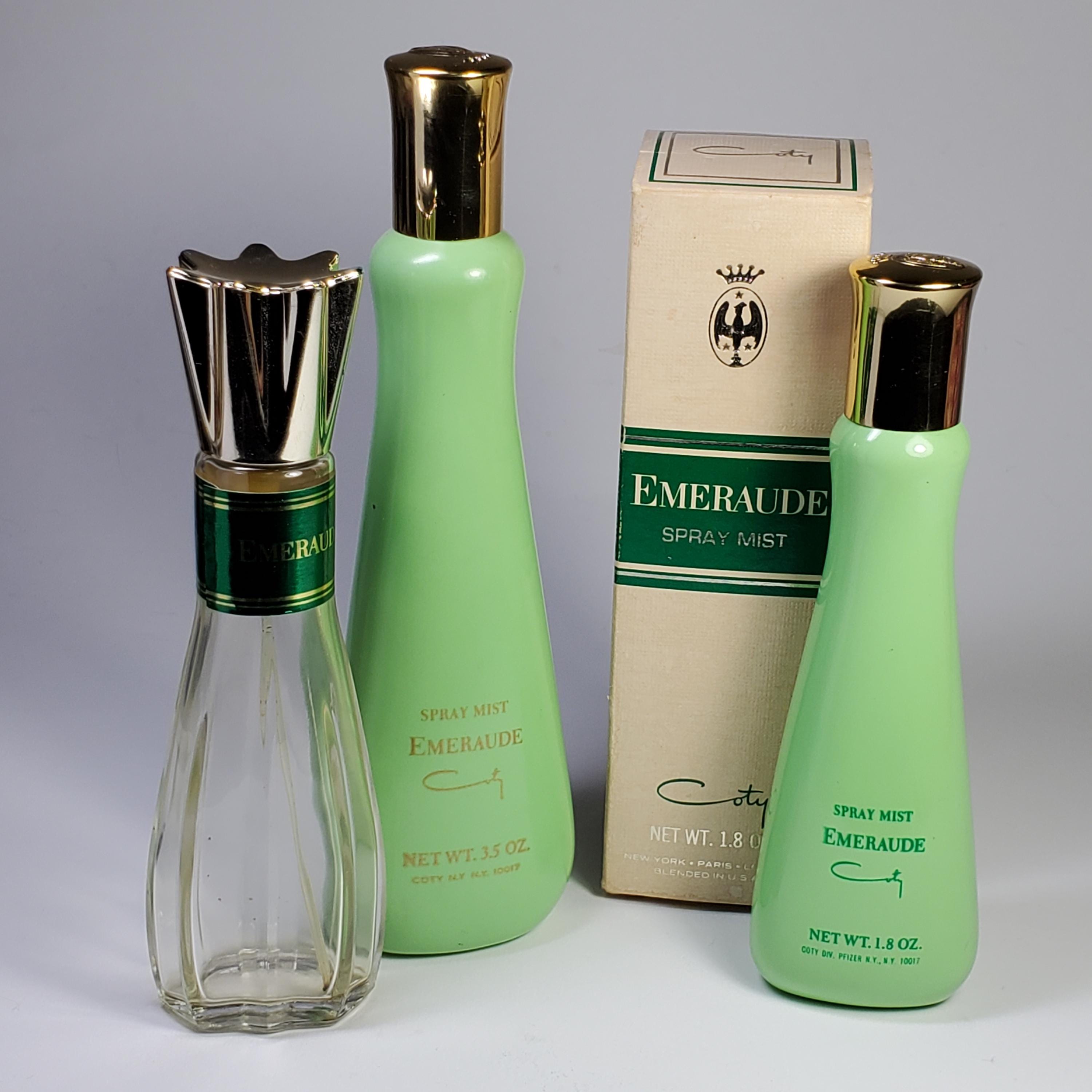 Emeraude Coty Perfumes 1980s Vintage (Empty) Emeraude By Coty