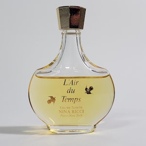 READ Descrip - 1960s/70s L&#39;Air du Temps Eau de Toilette by Nina Ricci 1.85 oz Collectible Bottle