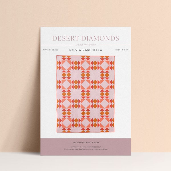 Desert Diamonds Quilt Pattern - Paper