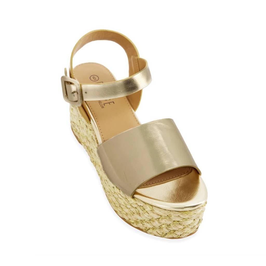 Gold hotsell wedge espadrilles