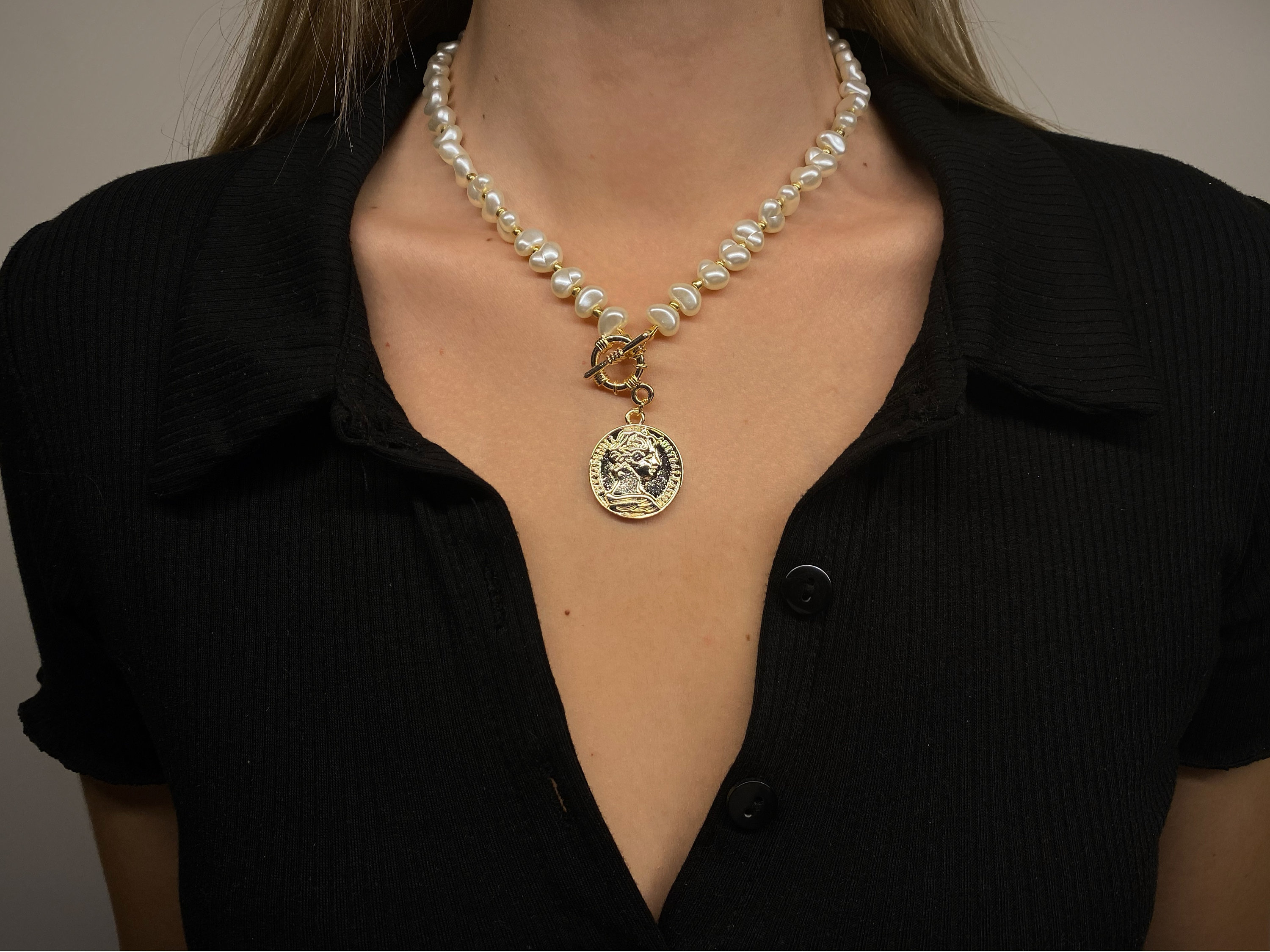 Pearl Necklace Locket Pearl Necklace White Pearl Necklace Etsy