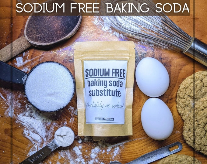 Sodium free baking soda substitute. 100% salt free! Potassium bicarbonate alternative to regular baking soda for all your low sodium baking