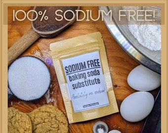 Sodium free baking soda substitute. 100% salt free! Potassium bicarbonate  alternative to regular baking soda for all your low sodium baking