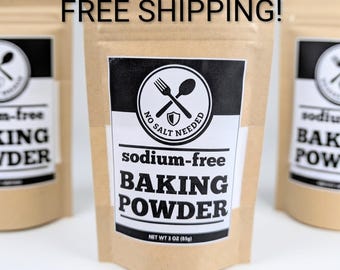 3-Pack Sodium-Free Baking Powder: Low Sodium Baking Substitute