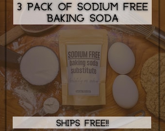 3-pack of Sodium-Free Baking Soda Substitute: Ships Free!