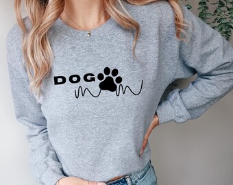 Bluza z nadrukiem "Mama Psa", sweter dla mamy psa. Prezent w postaci swetra dla mamy, prezent dla mamy psa, koszulka dla właściciela psa, prezent dla miłośnika psów.
