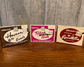 Vintage 1950's Nat Sherman Tobacco Boxes