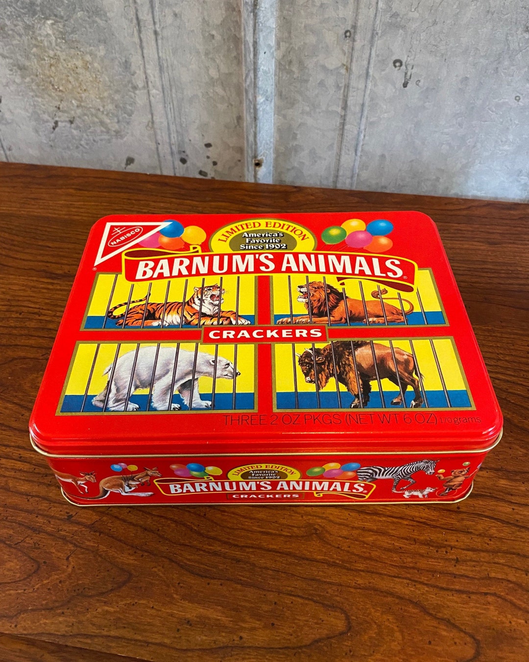 Vintage Barnums Animal Crackers Tin Box Etsy