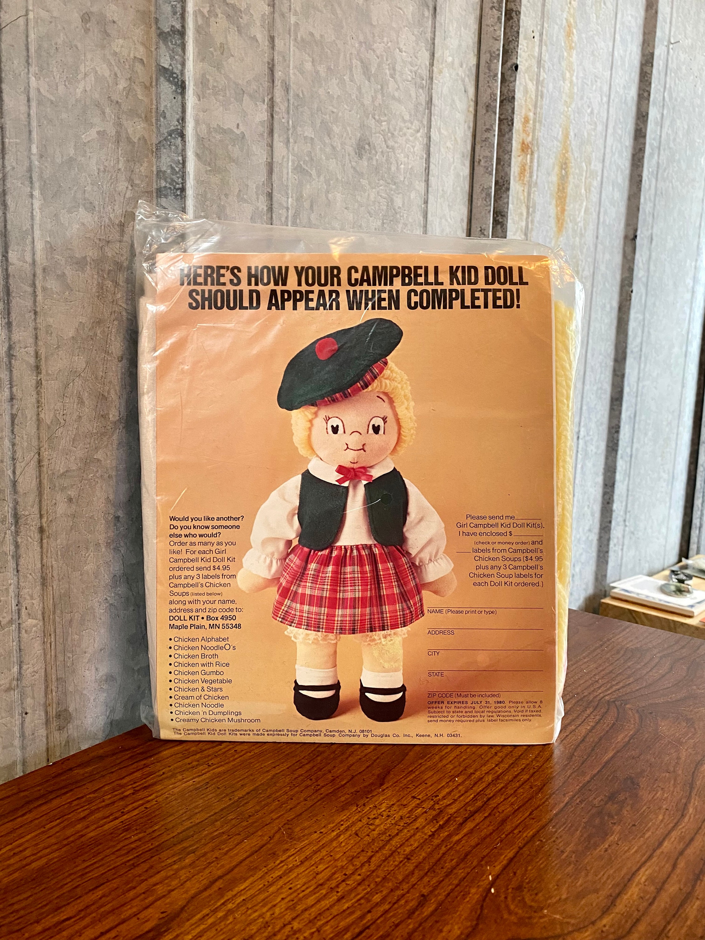 Vintage Campbell's Kid Doll Kit - Girl - Etsy