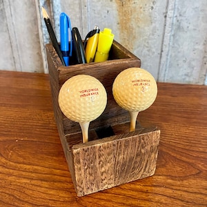 Golf Pen Holder For Desk, Golf Gifts For Men, Unique Novelty Cool Office  Decor Gadgets, Mini Pen Cup Holder Organizer For Golfer For Boss Coworkers  Da