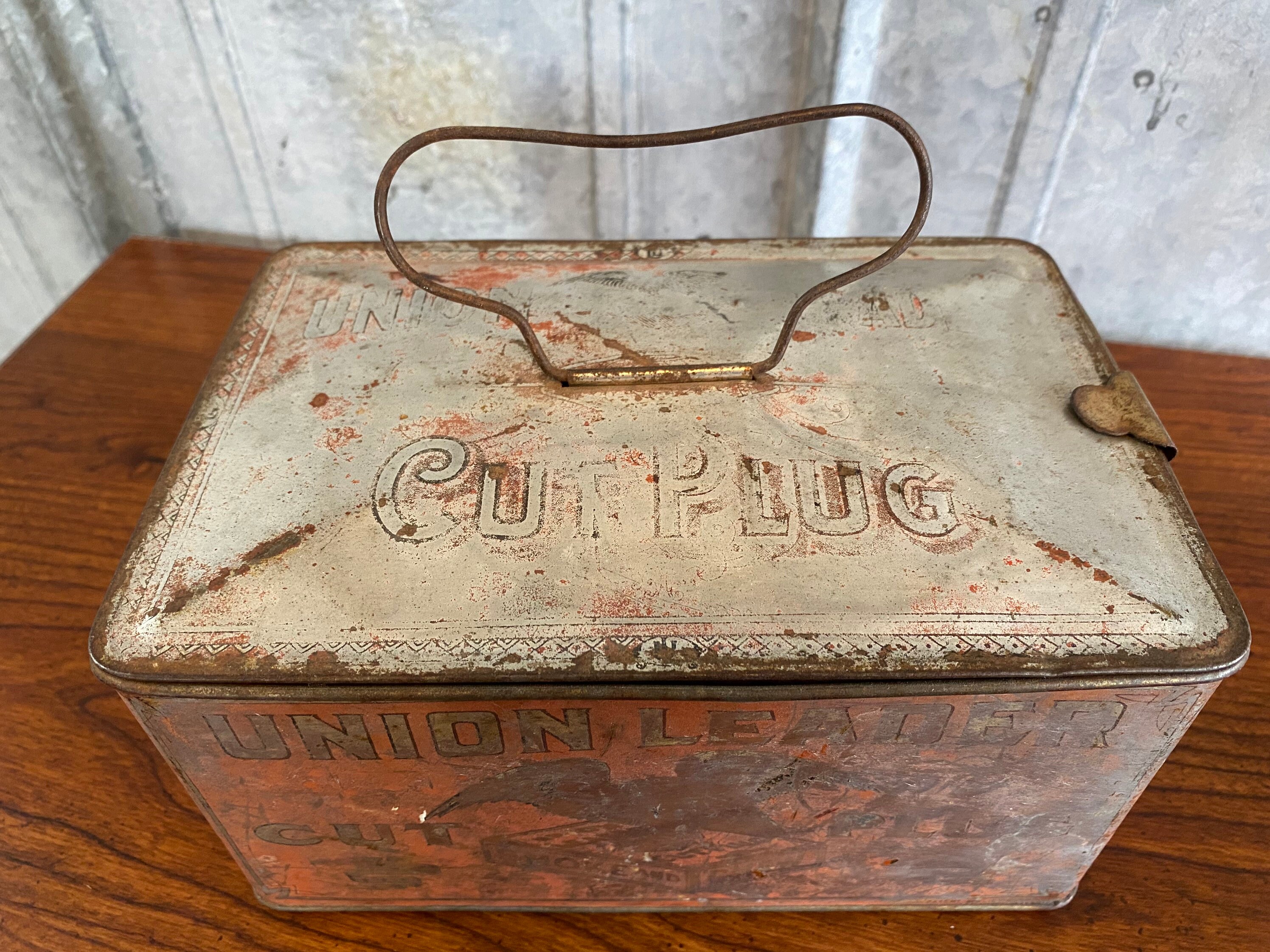 Antique Union Leader Cut Plug Tobacco Tin - Etsy
